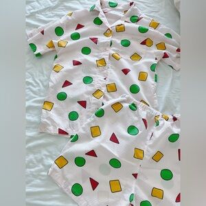 Crayon Shin-chan Pajama Set | Japanese Anime Sleepwear | Size 160 Adult Small